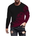 thumbnail image 2 of Blusas y camisas de manga larga y cuello redondo para hombre, camisetas informales con estampado de cuello redondo, blusas de manga corta para hombre, 2 of 5