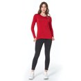 thumbnail image 6 of SSLR Women's Thermal Tops, Thermal Underwear for Women Long Sleeve Tee Shirts Basic Layering V Neck Fleece, 6 of 6