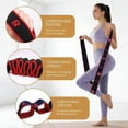 thumbnail image 4 of Fitness Resistance Bands for Yoga, Stretching & Physical Therapy, 8-Section Adjustable Exercise Bands with Handles & Clear Markings, Full Body Workout for Home Fitness, Glutes & Strength Training-Red, 4 of 6