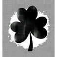 thumbnail image 2 of St Pats Clover Crew Neck Short Sleeve Adult T-shirt-Medium-Heather Gray, 2 of 3