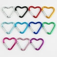 thumbnail image 6 of Pack of 10 Heart Shaped Metal Carabiner Keychain Accessory Portable for Outdoor Climbing and Camping Keyring Hook, 6 of 9