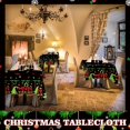 thumbnail image 4 of MISSUNNY 6PCS Christmas Disposable Tablecloths, 108" x 54" Rectangular Plastic Waterproof Tablecover with Christmas Stocking Gift Wreath, Winter Holiday Themed Party Party Decoration Supplies, 4 of 4