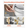 thumbnail image 5 of VEVOR Chafing Dish Buffet Set, 5 Qt 4 Pack, Stainless Steel Chafer with 4 Full Size Pans, Round Catering Warmer Server with Lid Water Pan Folding Stand Clip, for Weddings Parties Banquets, Gold, 5 of 10