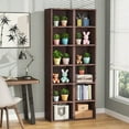 thumbnail image 4 of 6-Tier Tall Narrow Bookshelf, 70.9" H x 11.8" W Storage Shelf, Super Capacity Cube Organizer with Wall Anchor Kit, for Small Spaces, Living Room, Bedroom, 4 of 6