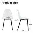 thumbnail image 5 of Clear Dining Chairs Set of 6, Modern Kitchen Chairs with Transparent Seat, Acrylic Accent Side Chairs with Black Legs for Dining Room, Kitchen, Living Room, Transparent, 5 of 5