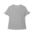 thumbnail image 5 of Mgmyaa T-Shirt à Manches Courtes pour Filles, Manches à Volants Mignonnes, Col Rond, Blouse d'Été Décontractée, 5 of 5