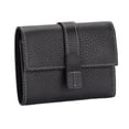 thumbnail image 1 of Sonducket Monedero de cuero para mujer, reemplazo Rectangular, tres pliegues, Color sólido, cierre con cremallera, elegante carpeta de fotos, Carteras Negro, 1 of 6