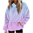 thumbnail image 2 of Pincandy Hoodies for Women Tie Dye Oversized Sweatshirt Plus Size Loose Fit Cute Hoodie Drawstring Fall Pullover with Pocket, 2 of 5