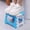 Blue, variant on Folding Stool Portable Small Step Stool Space Saving Design, Lightweight Foldable Structure Strong Load Bearing Easy Carry Durable Use, for Home Travel Outdoor Camping Daily Seating