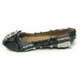 thumbnail image 5 of Victoria K Women's Round Buckle Patched Denim Ballerina Flats, 5 of 5