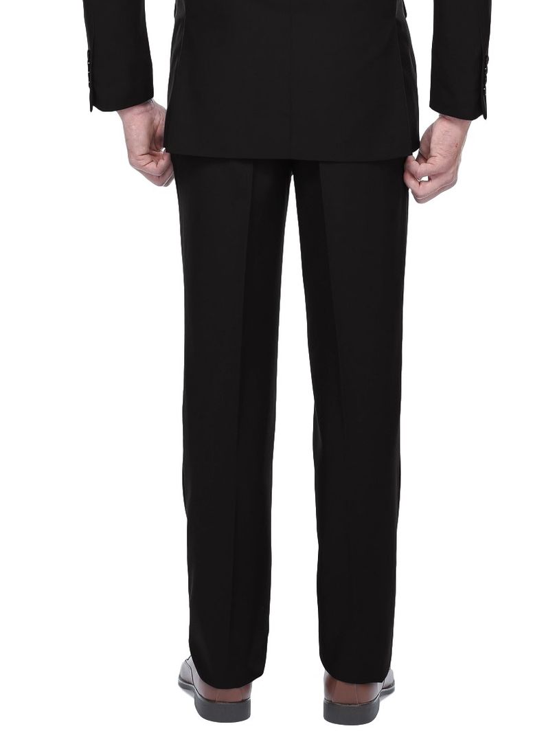 black slim fit suit pants