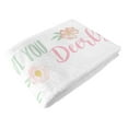 thumbnail image 6 of Sweet Jojo Designs Deer Floral Pink Mint and White Fleece Milestone Baby Blanket 3 Piece Set, 6 of 6