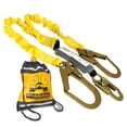 thumbnail image 1 of KwikSafety - Charlotte, NC - Python [External Shock Absorber] Double Leg 6ft Safety Lanyard OSHA ANSI Fall Protection Restraint Equipment Snap Rebar Connectors Construction Arbo, 1 of 9