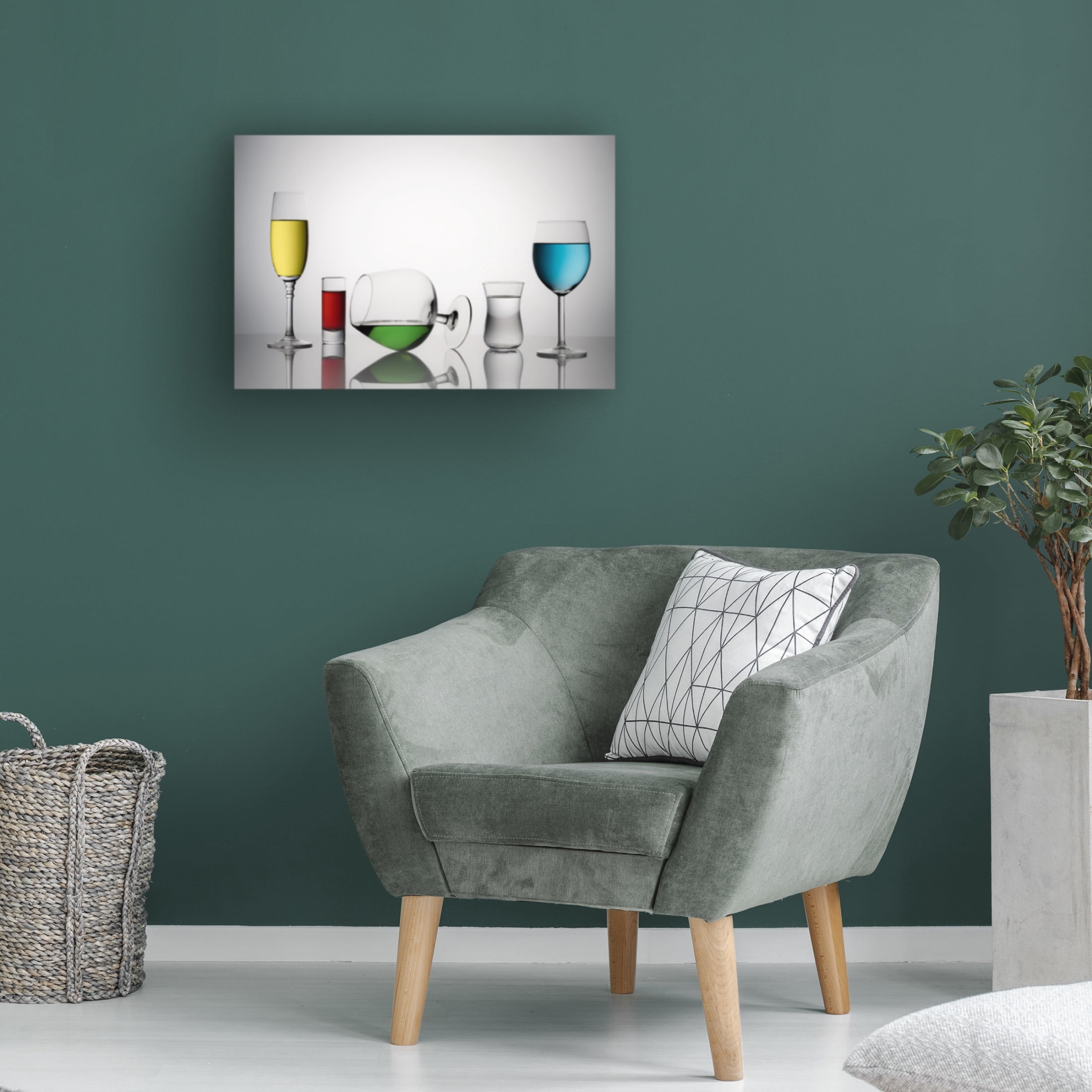 Canvas Wall Art - Saleh Swid 'Color Liqued' Wall Art for Living Room, Bedroom, or Office Décor by Trademark Fine Art - 47 x 30 Inches