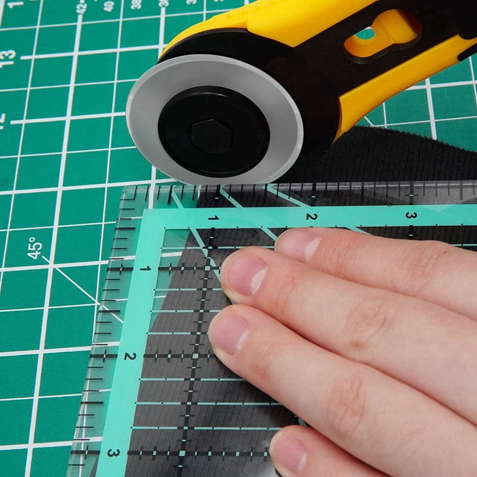 4PCS Square Quilting Ruler (12.5/9.5/6/4.5Inch) Sewing Acrylic Ruler Anti-Slip Ruler DIY Quilting Tools
