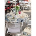thumbnail image 4 of Outdoor Tablecloth with Umbrella Hole and Zipper, Blue Teal Fall Round Table Cloth 54 Inch Waterproof Tablecloth, Thanksgiving Pumpkins Rustic Botanical Picnic Table Cover for Patio Camping, 4 of 7