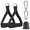 Black and Green, variant on 2 Pack Resistance Band Handles, Heavy Duty D-Ring Cable Machine Handles with Rubber Grip for Home Gym Workout, Strength Training and Fitness Equipment