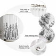 thumbnail image 5 of 72x78 Inch Shower Curtain Grey White Tree Bathroom Decor Waterproof Fabric Bathtub Bath Curtains Decorative Forest Nature Wild Botanical Plant Extra Long Shower Curtain Set with Hooks, 5 of 6