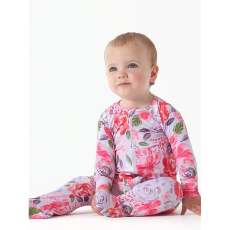 

Gerber Baby Boy or Girl Unisex Buttery Soft Footed Pajama with 2-Way Zipper (0/3 Months- 4T)