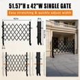 thumbnail image 2 of Foldable Expandable Security Gate, Mobile Rolling Safety Barrier with 360° Swivel Lockable Casters, Heavy-Duty Metal Barricade for Garage, Warehouse, Driveway and Pool, 2 of 6