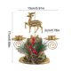 thumbnail image 3 of Christmas Golden Iron Double Candlestick Window Desktop Decoration Christmas Holiday Decoration, 3 of 6
