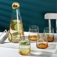 thumbnail image 4 of Water Kettle Cup Set Retro Large Capacity Creative 1180ML Transparent Multicolor Home Bedroom Glass Pot Bedside Kettle, 4 of 20