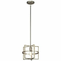 1 Light Country/Rustic 2-Tone Square Edge Pendant Light Fixture Bailey Street Home 147-Bel-2896924