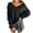 Black, variant on Odeerbi Solid Color Knit Sweaters For Women Fall Winter Loose V Neck Sweater 2025 Casual Long Sleeve Sweater Top Gray