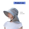 thumbnail image 3 of Large Shawl Outdoor Sun Visors Sun Hat with Shawl for Sports and Travel Adjustable Traveling Camping Hiking, 3 of 9