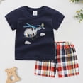 thumbnail image 2 of NOLDARES Toddler Boy Summer Clothes 2 Piece Outfit Short Sleeve Truck Tee Cotton Shorts 2T 3T 4T Blazer,6-7 Y, 2 of 5