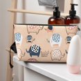 thumbnail image 5 of Toiletry Bag, Cute Ink Drawn Elephants Leather Waterproof Travel Makeup Cosmetic Bag Organizer, Large Capacity Toiletry Bag for Travel Size Toiletries, Skin Care Bag for Women, 5 of 8