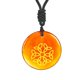 thumbnail image 1 of Collar con colgante redondo, adorno para collar, joyería para uso diario, cumpleaños Naranja, 1 of 9