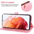 thumbnail image 4 of Compatible with Samsung Galaxy S22 Plus 5G Wallet Case and Tempered Glass Screen Protector Flip Cover Card Holder Cell Phone Cases for Gaxaly S22+5G Galaxies S22plus 22S + S 22 22+ G5 Women Rose Gold, 4 of 13