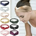 thumbnail image 5 of YooGuoGuo Solid Color Satin Silk Cross Knotted Hairbands Silky Luxury Brand Women Headband Makeup Bath Elastic Hair Bands Turban Headwrap, 5 of 6