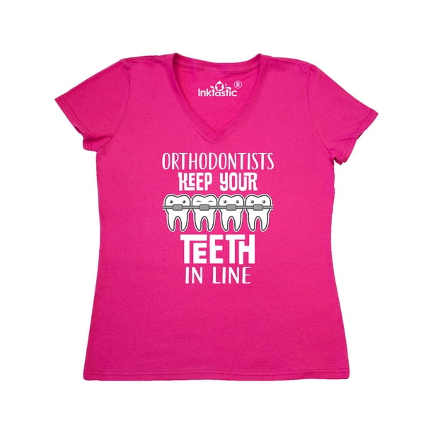 INKtastic Orthodontist Dentist Gift Women's VNeck TShirt Walmart