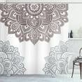 thumbnail image 1 of Ambesonne Flora Shower Curtain, South Mandala Design Print, 69"Wx70"L, Warm Taupe, 1 of 3