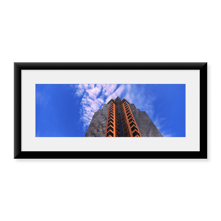 Framed Art Print, Low angle view of an office building by Panoramic Images, 25-7/8" x 9-7/8"