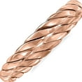 thumbnail image 3 of SZUL Women's 1.7MM Braided Rope Twist Wedding Band in 14K Rose Gold, 3 of 4