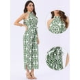 thumbnail image 2 of DARING DIVA Women's Casual Sleeveless Boho Wide Leg Jumpsuit L Green, 2 of 6