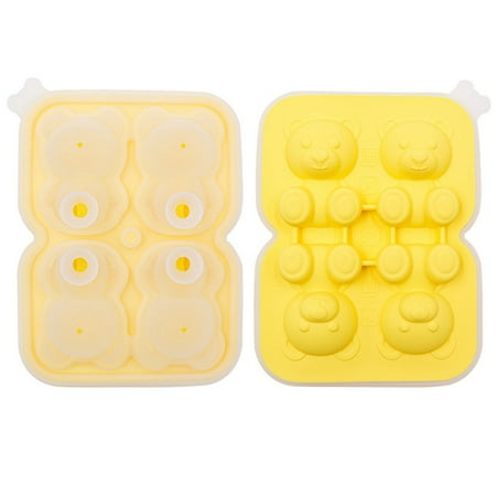 

Hopiumy Silicone Cartoon Teddy Bear Mold Spill Proof Easy Release Food Grade Cute Ice Bear Shape Molds for Chocolate Juice Water