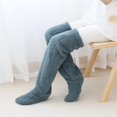 thumbnail image 2 of Over Knee Warm Fuzzy Socks Soft Warm Thigh High Stockings Gift for Birthday Christmas Valentine's Day, 2 of 4