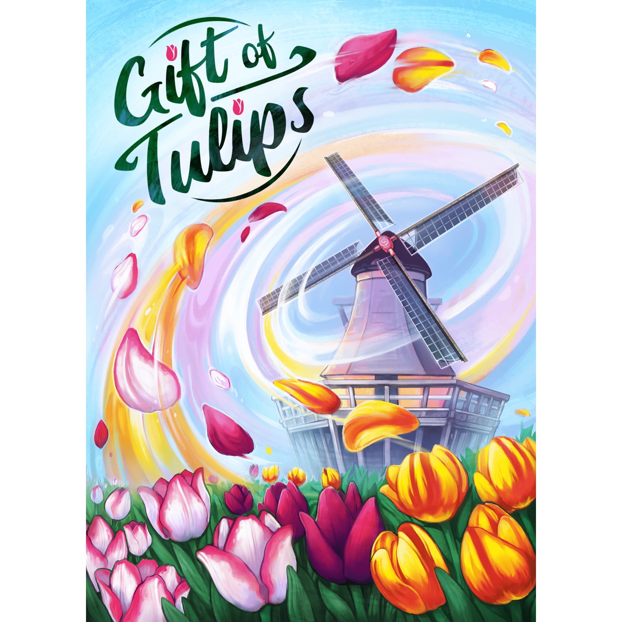 Gift of Tulips - Bouquets Building Card Game, Ages 8+, 2-6 Players, 15 Min
