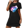 thumbnail image 2 of HaoXianJian Women's T-Shirt Nightgown Short Sleeve Sleepshirts Comfy Ladies Casual Cover Ups Nightdress, 2 of 5