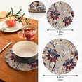 thumbnail image 2 of SKYSONIC Floral Hummingbird Pot Holders Trivets, 2 Pcs Heat Resistant Trivets,Vintage Flower Ethnic Cotton Thread Weave Mats for Hot Pads Pans Pot Bowl Teapot for Kitchen Decor, 2 of 7