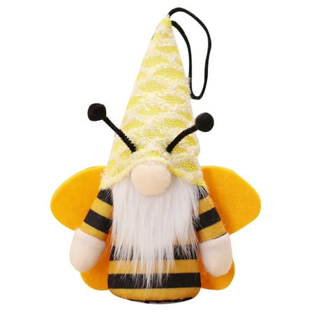 

1PCS Bee Festival Glowing Gnome Doll Pendant Faceless Dwarf Decoration Ornaments Rabbit Plush Doll
