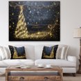 thumbnail image 4 of Designart 'Sparkling Shining Light Christmas Tree' Print on Natural Pine Wood, 4 of 5