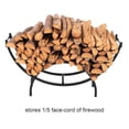 thumbnail image 2 of MF Studio 40 Inches Steel Firewood Log Storage Rack, Heavy Duty Large Oval Firewood Log Holder, 2 of 5