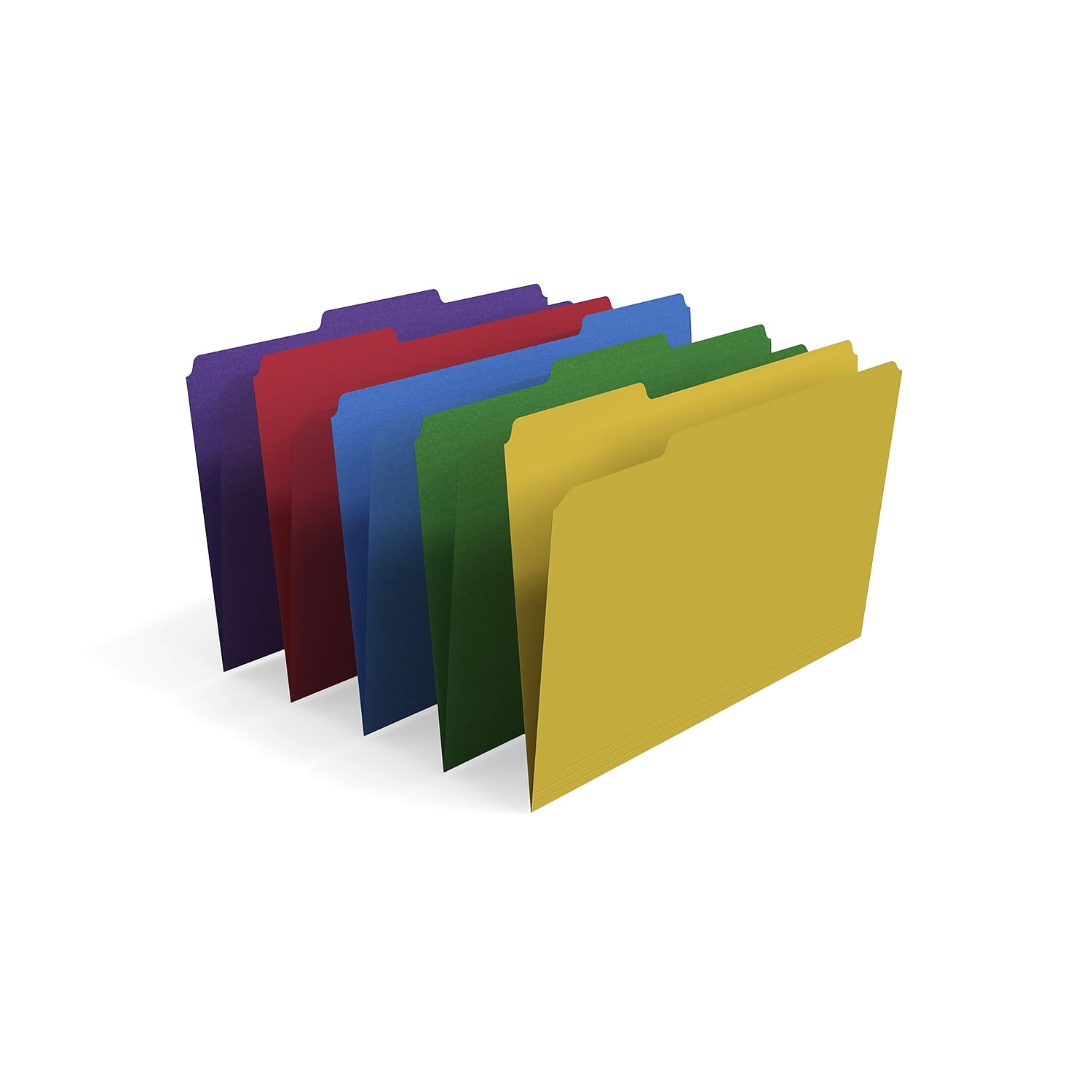 MyOfficeInnovations Colored 3-Tab File Folders Legal Assorted Colors 100 Per Pack 344939