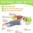 thumbnail image 2 of Juguete sensorial para bebés, oruga de peluche con espejo musical y sonajero, juguete para recién nacidos de 0 a 12 meses, niños y niñas, 56 cm., 2 of 4