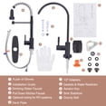 thumbnail image 7 of Wowow Matte Black 20.3 in. H Single Handle Pull Down Sprayer Kitchen Faucet with Water Filter Faucet and 360° Swivel, 7 of 7